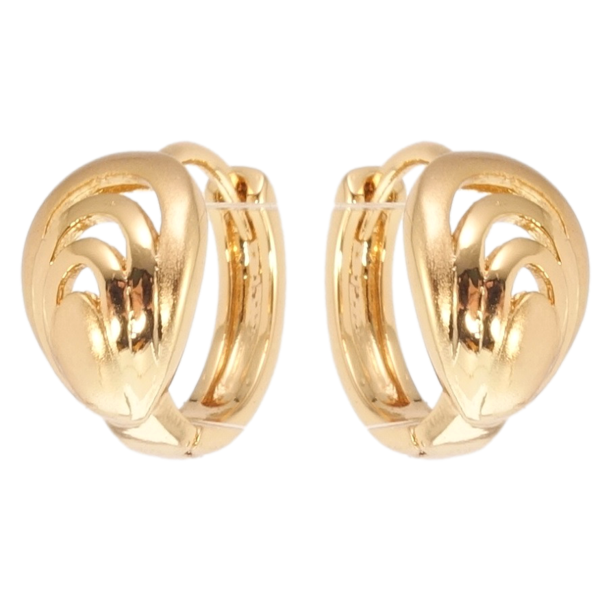 Сережки Xuping Позолота 18K колечка Декоративний орнамент із напиленням фото №1