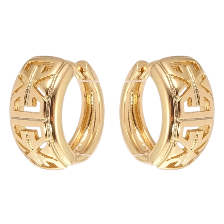 Серьги Xuping Позолота 18K колечки Декоративный резной орнамент фото №18