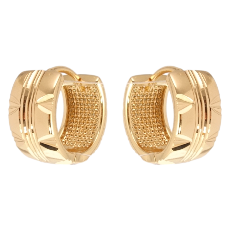 Сережки Xuping Позолота 18K колечка Декоративний орнамент фото №1