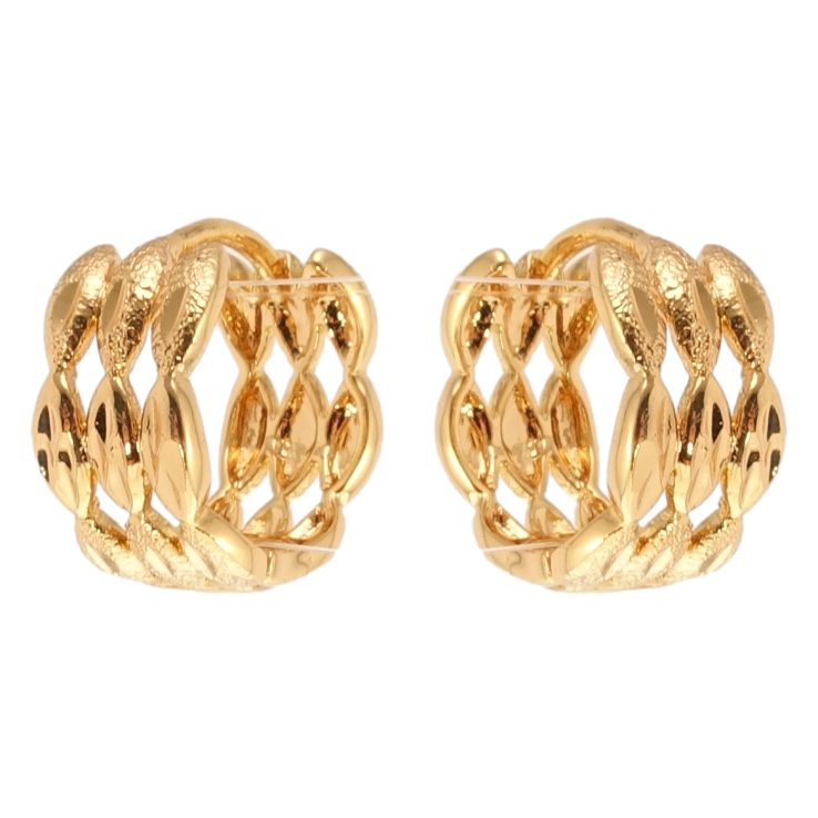 Сережки Xuping Позолота 18K колечка Декоративний орнамент із крокреню фото №7