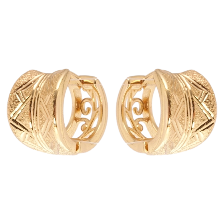 Сережки Xuping Позолота 18K колечка Декоративний орнамент із крокреню фото №1