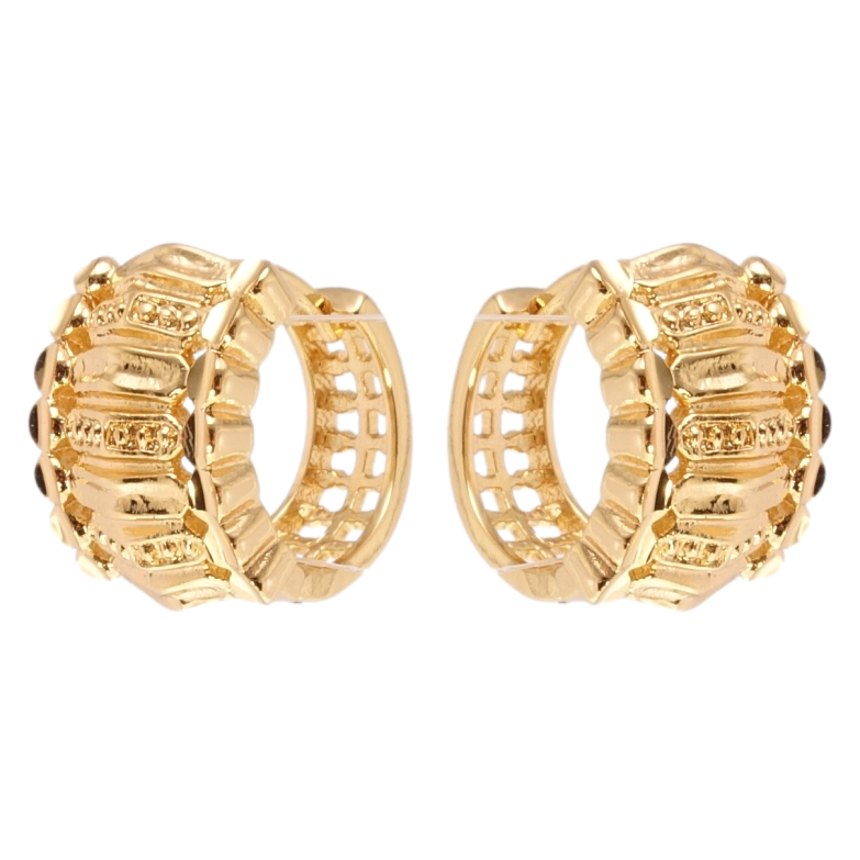 Серьги Xuping Позолота 18K колечки Декоративный орнамент фото №1