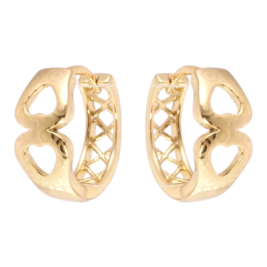 Сережки Xuping Позолота 18K колечка Декоративні з візерунком напиленням фото №1