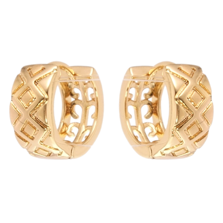 Сережки Xuping Позолота 18K колечка Декоративний ромбовий орнамент фото №23 Сережки Xuping Позолота 18K колечка Декоративний ромбовий орнамент фото №23
