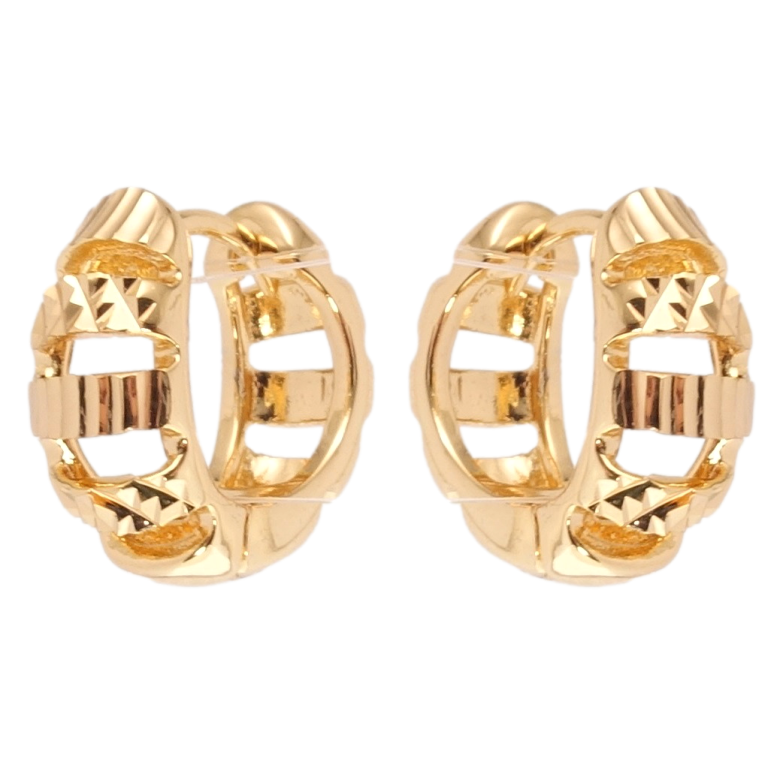 Сережки Xuping Позолота 18K колечка Декоративний орнамент фото №1