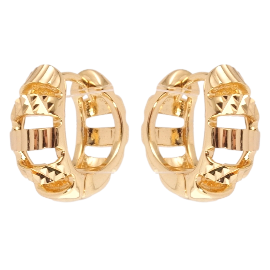 Сережки Xuping Позолота 18K колечка Декоративний орнамент фото №1