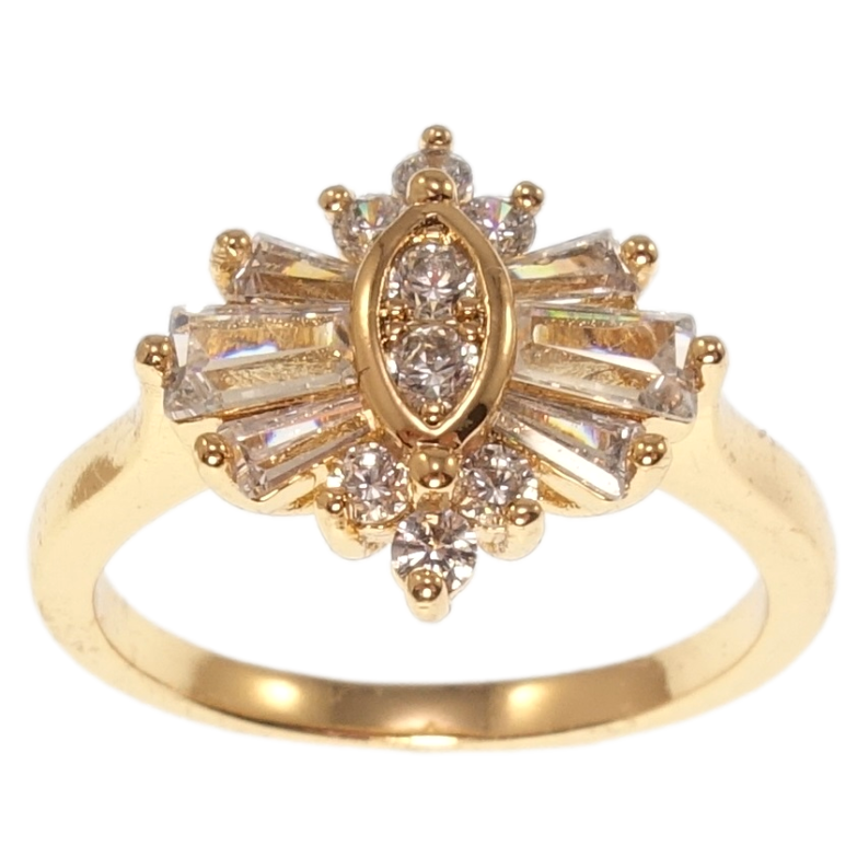 Кольцо Xuping Позолота 18K Цветок из циркония фото №3 Кольцо Xuping Позолота 18K Цветок из циркония фото №3