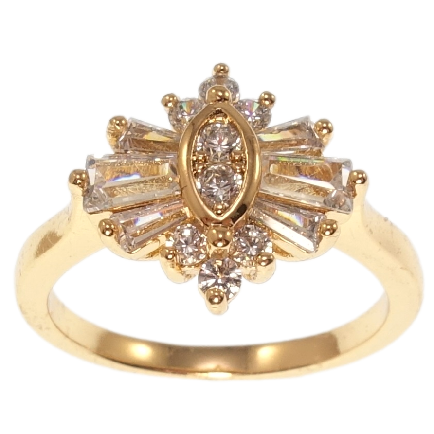 Кольцо Xuping Позолота 18K Цветок из циркония фото №1 Кольцо Xuping Позолота 18K Цветок из циркония фото №1