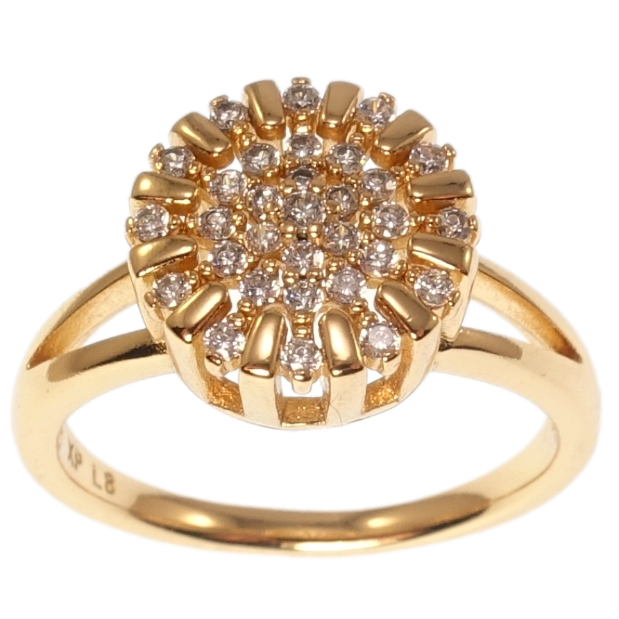 Каблучка Xuping Позолота 18K Іскристість фото №1 Каблучка Xuping Позолота 18K Іскристість фото №1