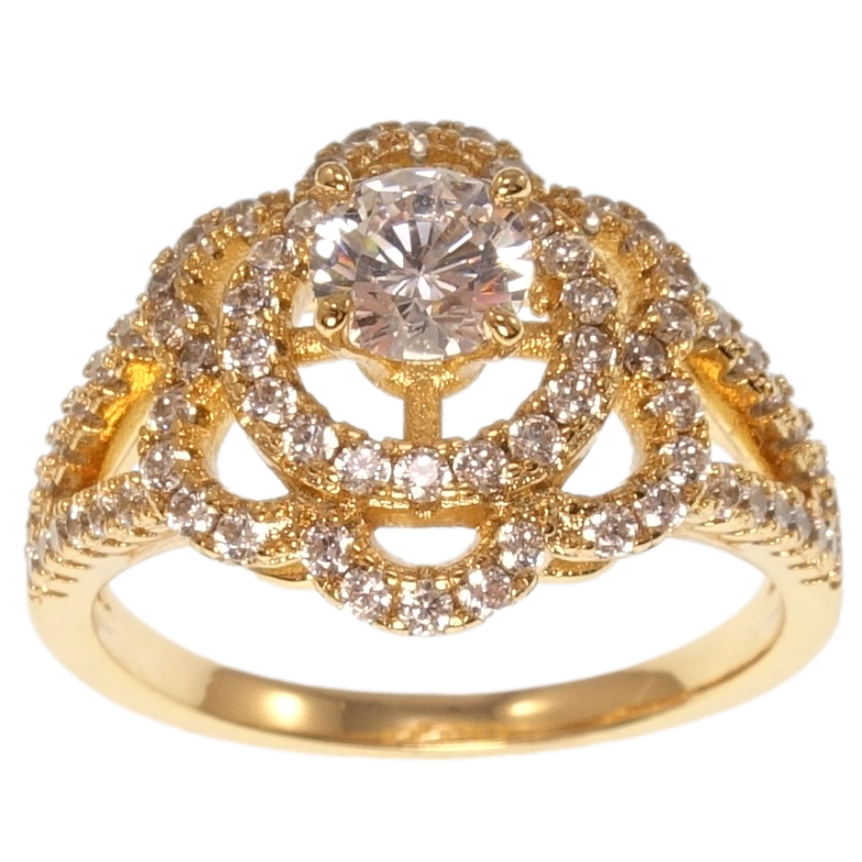 Кольцо Xuping Позолота 18K Цветок фото №1 Кольцо Xuping Позолота 18K Цветок фото №1