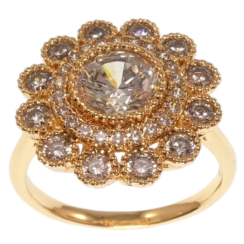 Каблучка Xuping Позолота 18K Квітка фото №1