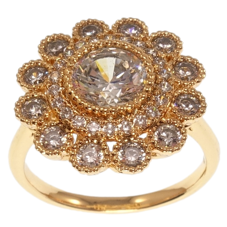 Каблучка Xuping Позолота 18K Квітка фото №1