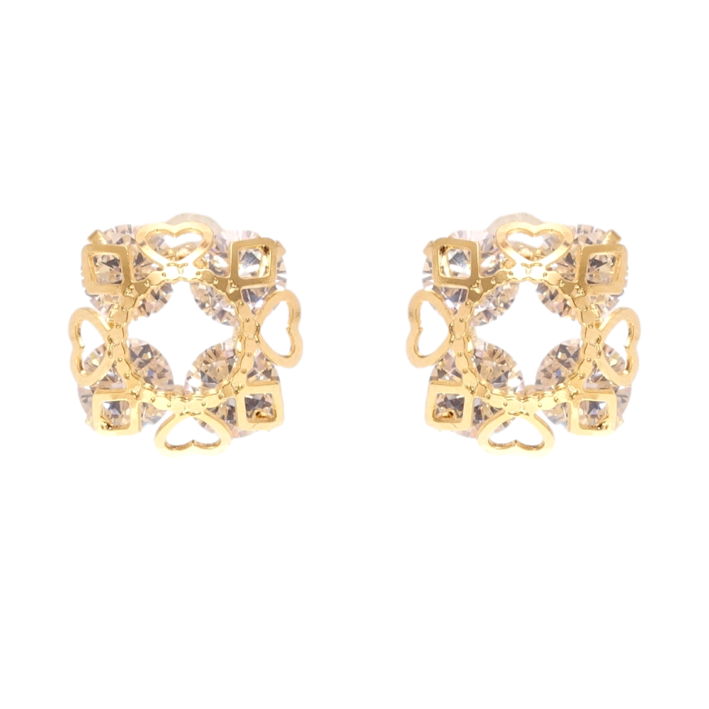 Серьги Xuping Позолота 18K пусеты Кристаллы с накладкой фото №1