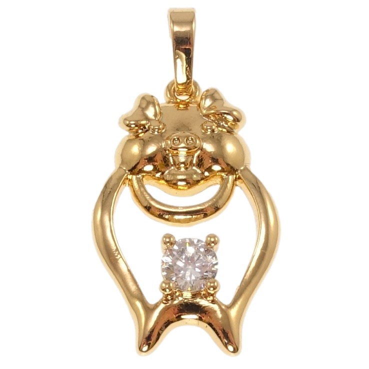 Кулон Xuping Позолота 18K Знак Восточного Гороскопа Свинья для цепочки до 6мм фото №7 Кулон Xuping Позолота 18K Знак Восточного Гороскопа Свинья для цепочки до 6мм фото №7