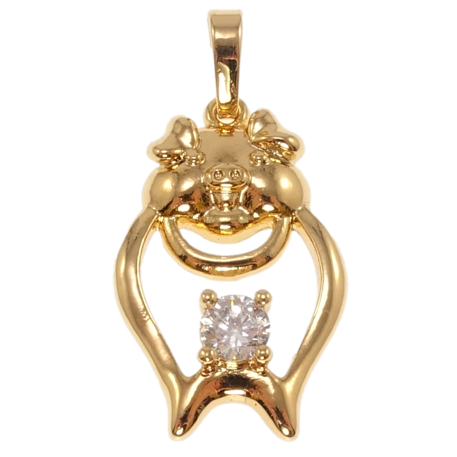 Кулон Xuping Позолота 18K Знак Восточного Гороскопа Свинья для цепочки до 6мм фото №1 Кулон Xuping Позолота 18K Знак Восточного Гороскопа Свинья для цепочки до 6мм фото №1