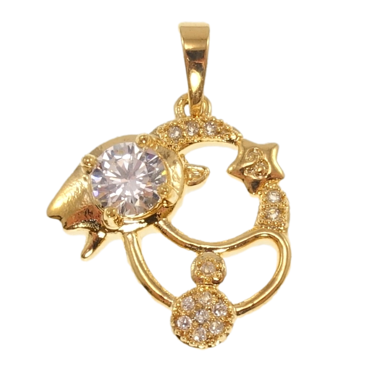 Кулон Xuping Позолота 18K Знак Зодиака Овен для цепочки до 5мм фото №1