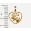 Кулон Xuping Позолота 18K Серце Знак Східного Зодіаку Кролик для ланцюжка до 6мм фото №2 Кулон Xuping Позолота 18K Серце Знак Східного Зодіаку Кролик для ланцюжка до 6мм фото №2