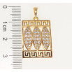 Кулон Xuping Позолота 18K Меандровый орнамент с цирконием для цепочки до 5мм фото №2