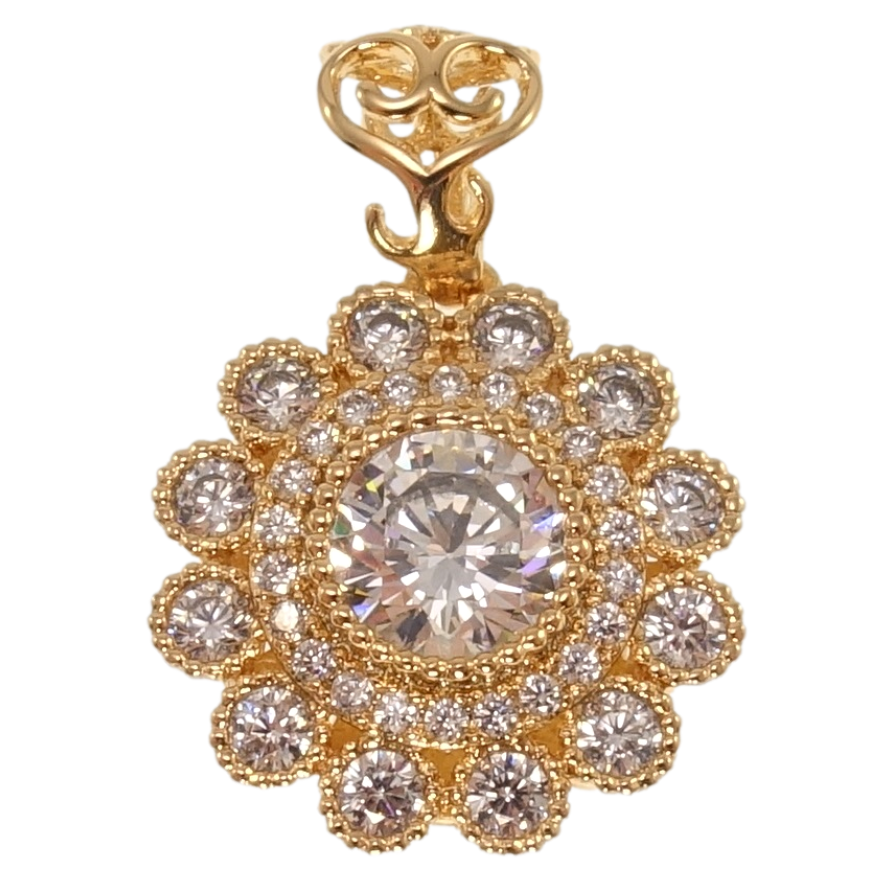 Кулон Xuping Позолота 18K Кристальный цветок для цепочки до 5мм фото №1 Кулон Xuping Позолота 18K Кристальный цветок для цепочки до 5мм фото №1