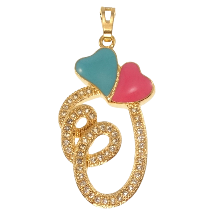 Кулон Xuping Позолота 18K Сердечки з кольоровою емаллю для ланцюжка до 5мм фото №16 Кулон Xuping Позолота 18K Сердечки з кольоровою емаллю для ланцюжка до 5мм фото №16