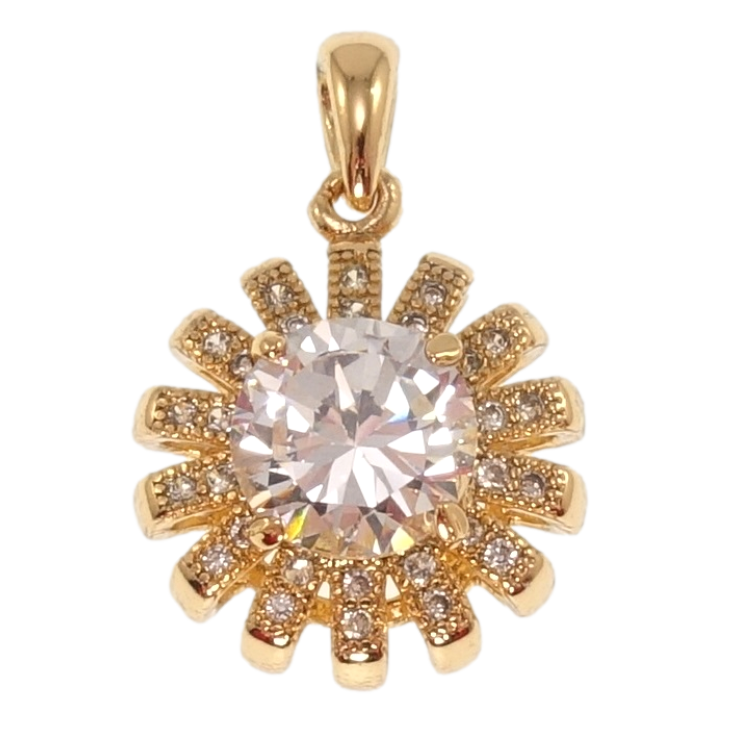 Кулон Xuping Позолота 18K Вставка фіаніт для ланцюжка до 2мм фото №6 Кулон Xuping Позолота 18K Вставка фіаніт для ланцюжка до 2мм фото №6