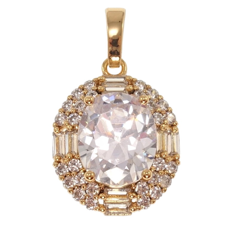 Кулон Xuping Позолота 18K Инкрустация цирконием с фианитом для цепочки до 6мм фото №1 Кулон Xuping Позолота 18K Инкрустация цирконием с фианитом для цепочки до 6мм фото №1