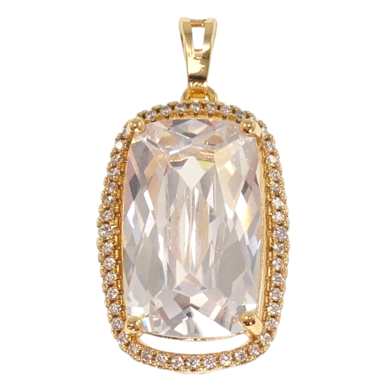 Кулон Xuping Позолота 18K Фианит с инкрустацией цирконием для цепочки до 5мм фото №1 Кулон Xuping Позолота 18K Фианит с инкрустацией цирконием для цепочки до 5мм фото №1