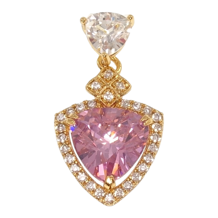 Кулон Xuping Позолота 18K Рожевий фіаніт з цирконієм для ланцюжка до 3мм. фото №20 Кулон Xuping Позолота 18K Рожевий фіаніт з цирконієм для ланцюжка до 3мм. фото №20