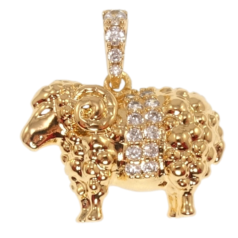 Кулон Xuping Позолота 18K Овен для ланцюжка до 4мм фото №1 Кулон Xuping Позолота 18K Овен для ланцюжка до 4мм фото №1