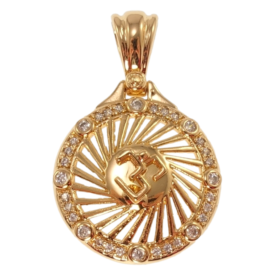 Кулон Xuping Позолота 18K Індуїстська мантра Ом для ланцюжка до 4мм фото №1 Кулон Xuping Позолота 18K Індуїстська мантра Ом для ланцюжка до 4мм фото №1