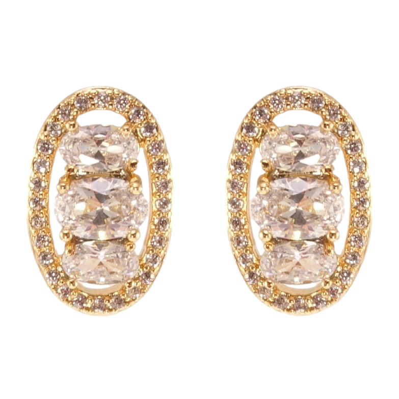 Сережки Xuping Позолота 18K пусети Інкрустація цирконієм фото №1