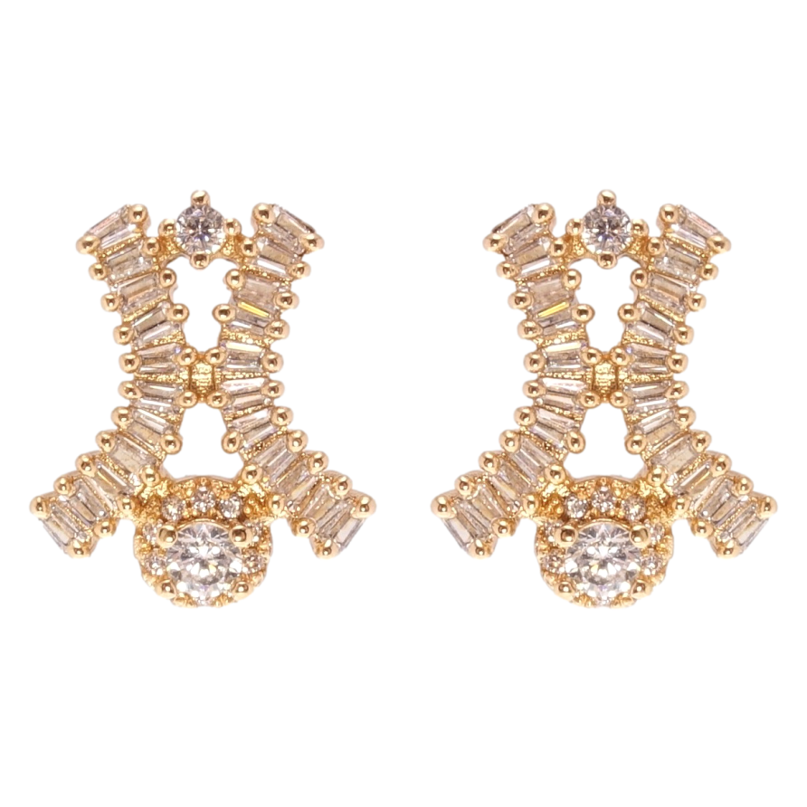 Сережки Xuping Позолота 18K пусети Інкрустація цирконієм фото №1