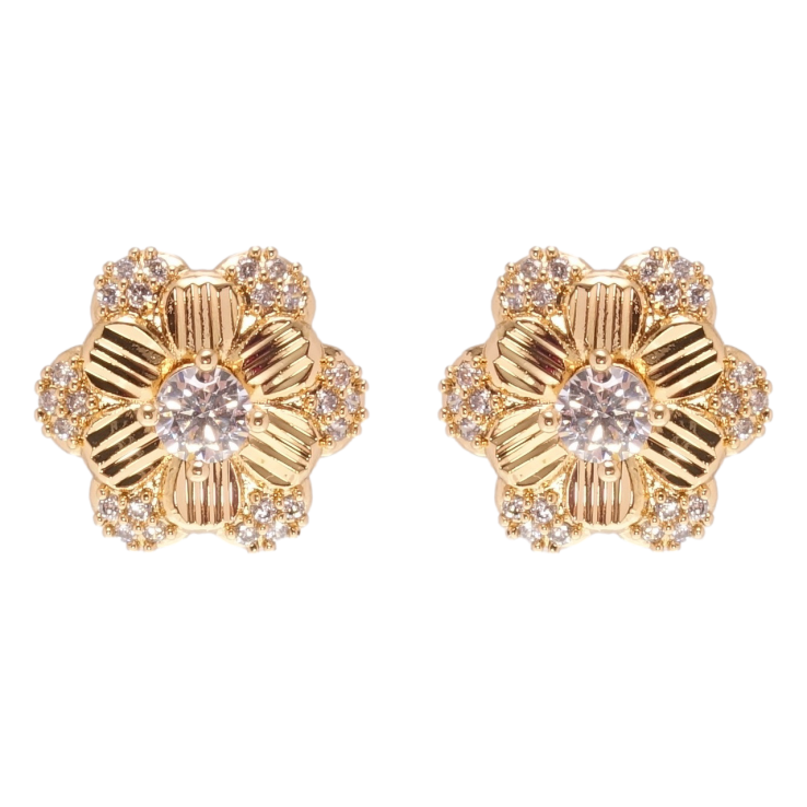 Сережки Xuping Позолота 18K пусети Квіточки фото №9