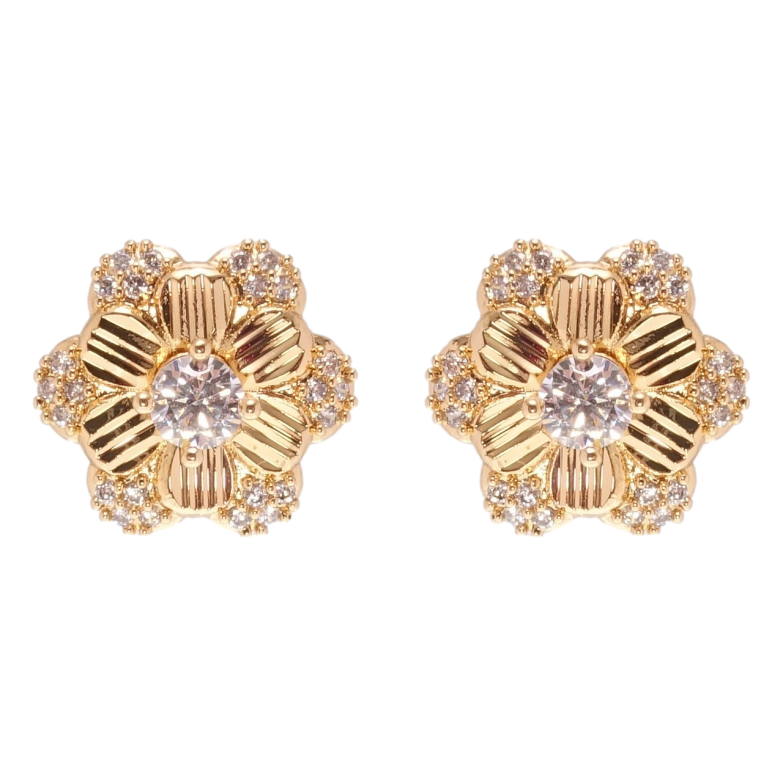 Сережки Xuping Позолота 18K пусети Квіточки фото №1 Сережки Xuping Позолота 18K пусети Квіточки фото №1