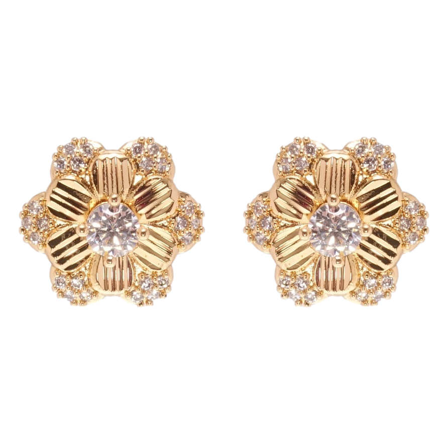 Сережки Xuping Позолота 18K пусети Квіточки фото №1 Сережки Xuping Позолота 18K пусети Квіточки фото №1