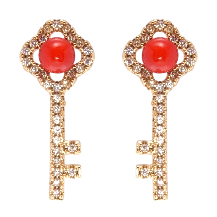 Сережки Xuping Позолота 18K пусети Ключики фото №1