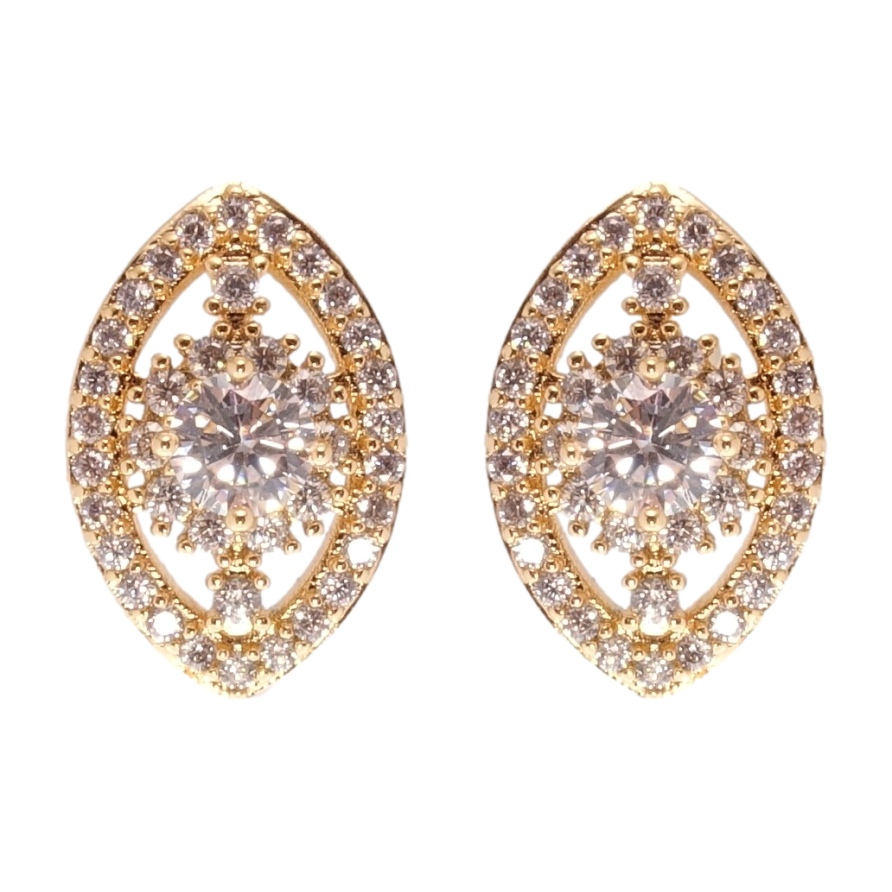 Серьги Xuping Позолота 18K пусеты Инкрустация цирконием фото №1 Серьги Xuping Позолота 18K пусеты Инкрустация цирконием фото №1