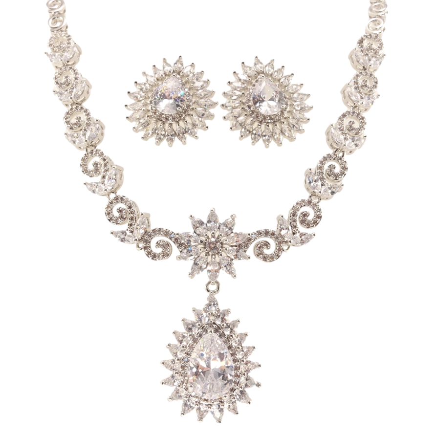 Набір Xuping Родій Сережки Кольє Живопис розмір 44,5см х 5мм фото №1