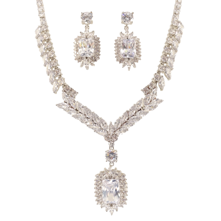 Набір Xuping Родій Сережки Кольє Елегантність розмір 43,5см х 3мм фото №7