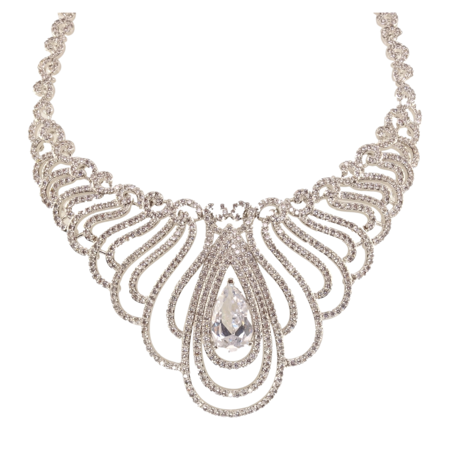 Колье Xuping Родий Графиня размер 43,5см х 6мм фото №1