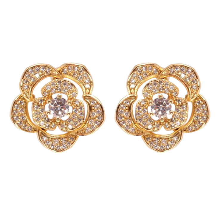 Сережки Xuping Позолота 18K пусети Квіточки фото №10