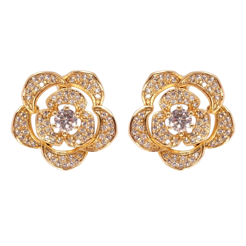 Сережки Xuping Позолота 18K пусети Квіточки фото №1 Сережки Xuping Позолота 18K пусети Квіточки фото №1