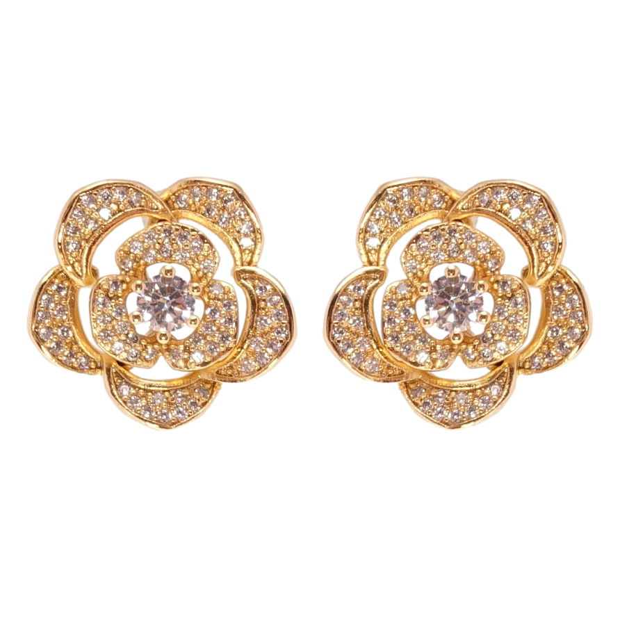 Сережки Xuping Позолота 18K пусети Квіточки фото №1 Сережки Xuping Позолота 18K пусети Квіточки фото №1