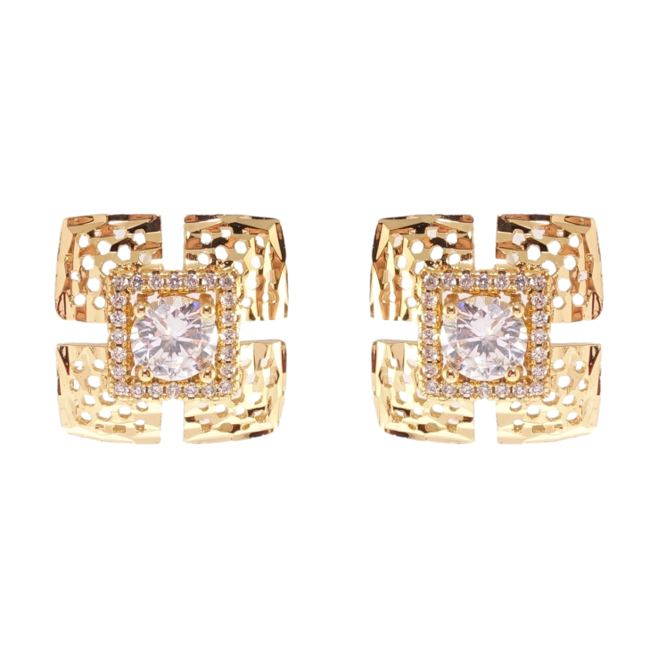 Сережки Xuping Позолота 18K пусети Квіточки 16х16мм фото №7