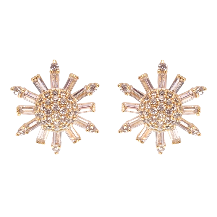 Сережки Xuping Позолота 18K пусети Кристальні зірки фото №14