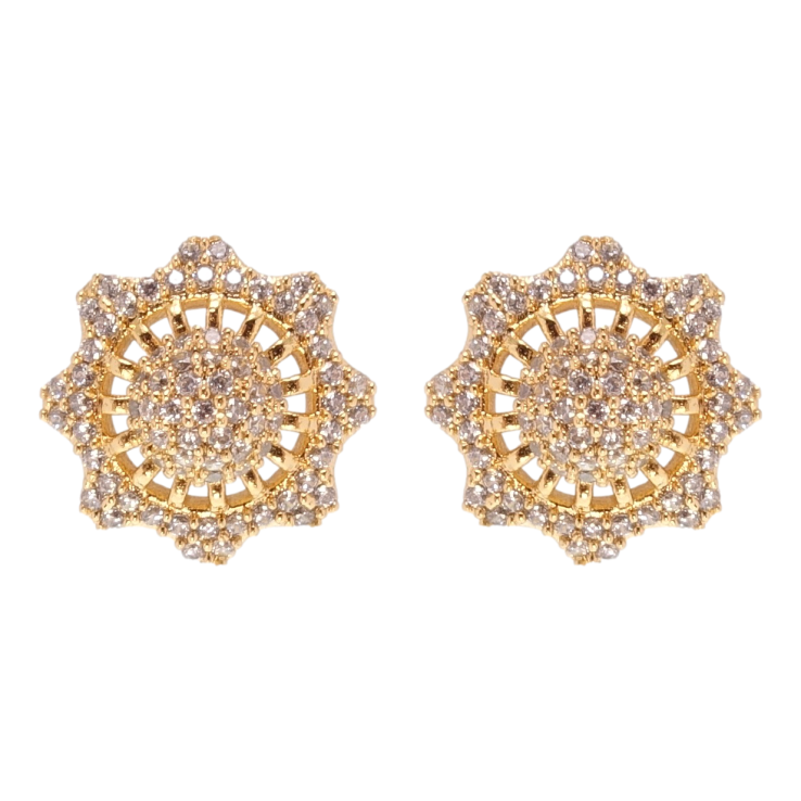 Серьги Xuping Позолота 18K пусеты Инкрустация цирконием фото №9