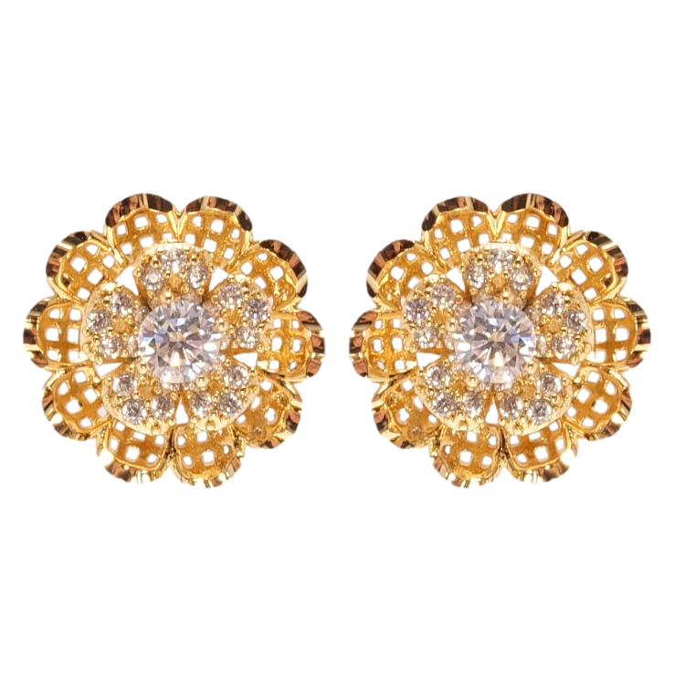 Сережки Xuping Позолота 18K пусети Квіточки фото №12