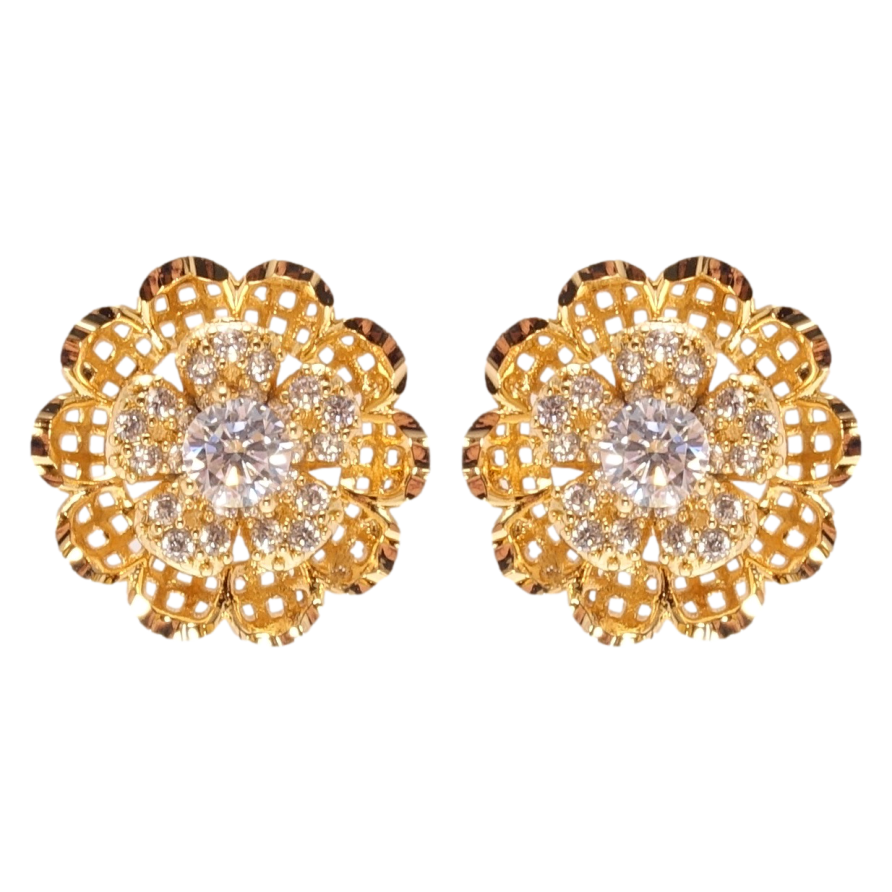 Сережки Xuping Позолота 18K пусети Квіточки фото №1 Сережки Xuping Позолота 18K пусети Квіточки фото №1