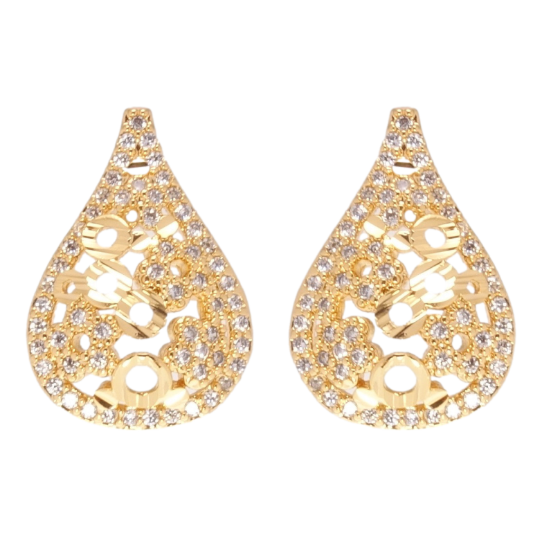 Сережки Xuping Позолота 18K пусети Інкрустація цирконієм фото №1