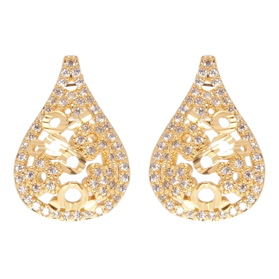 Сережки Xuping Позолота 18K пусети Інкрустація цирконієм фото №1